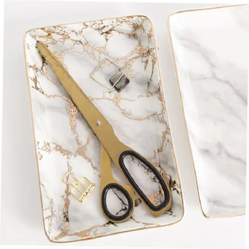 Vista 7 de SHERCHPRY Ceramic Jewelry Tray Bandejas Decorativas Ceramic Ring Plate Trinket Tray Ceramic Jewelry Dish Ceramic Tray Ceramic Earring Tray Ceramic
