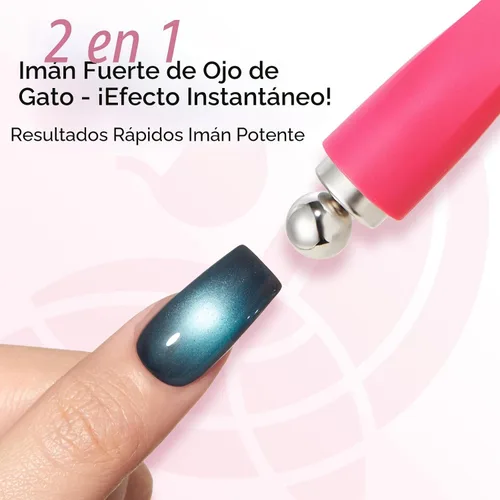 Vista 8 de Modelones - Esmalte de uñas de gel de ojo de gato para herramienta de arte de uñas, color rosa