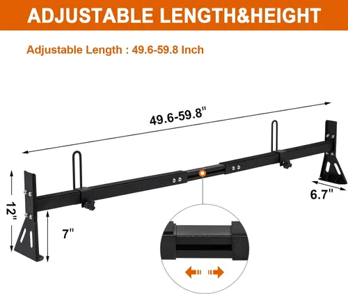 Vista 2 de CIRONBOW Portaequipajes de techo de 3 barras para furgonetas compatible con Chevy Express 1996 en adelante 1500 2500 3500, Ford E150, E250, E350