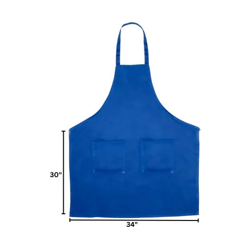 Vista 2 de Delantal profesional de longitud completa aprobado por el chef con dos bolsillos frontales, correa ajustable y resistente al agua para el personal