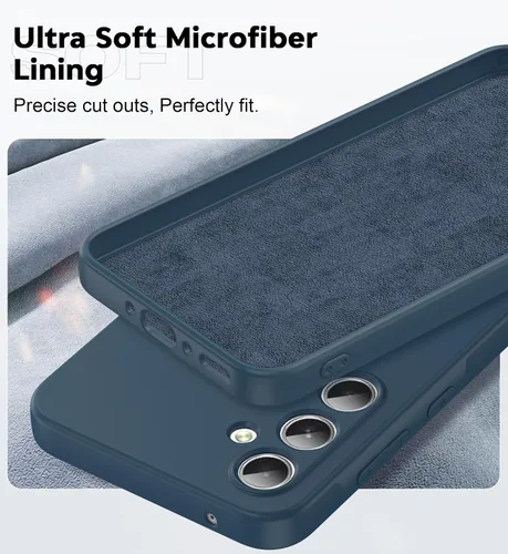Vista 5 de LeYi Funda para Galaxy A35-5G: con protector de pantalla de vidrio templado, funda delgada y antiarañazos para Galaxy A35 5G, funda de silicona