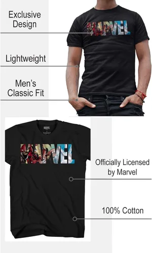 Vista 2 de Marvel Avengers Expressions Moods Hulk Sider-Man Iron Man - Camiseta para hombre adulto