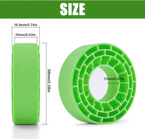 Vista 6 de INJORA Insertos de goma de silicona para neumáticos de 2.441-2.520 in*0.866-0.945 in 1.0" (1064) (verde)