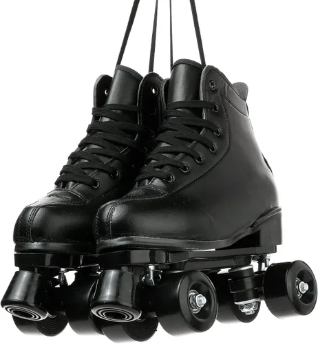 Vista 6 de Patines unisex de doble fila, cuatro ruedas, patines altos, patrón de rayos, para principiantes, mujeres, hombres, niños y niñas