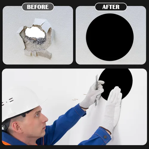 Vista 4 de Sosation 6 piezas de cubierta de techo para placa de pared, 48 unidades Negro