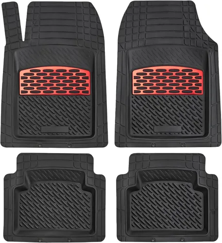 Vista 7 de K&K Auto Accessories 3D - Tapete grueso para piso de automóvil, 8 libras, resistente, duradero, universal, diamante negro, plato profundo