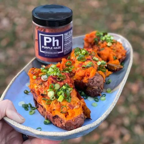 Vista 3 de Spiceology - Purple Haze All Purpose Rub - Condimento dulce y herbáceo y mezcla de especias - Uso en: pollo, cerdo, carne de res y verduras - 5.5 oz