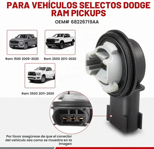 Vista 4 de RED WOLF Enchufe de Luz de Señal de Giro de Cola Compatible con Dodge Ram 1500 2500 3500 2009-2020 Lámpara de 3 Terminal Enchufe de Bombilla de Luz