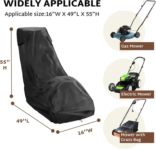 Vista 2 de iBirdie Cubierta impermeable para cortacésped de 12, 13, 14, 15 pulgadas, resistente a la intemperie 600D, resistente a la intemperie, resistente a