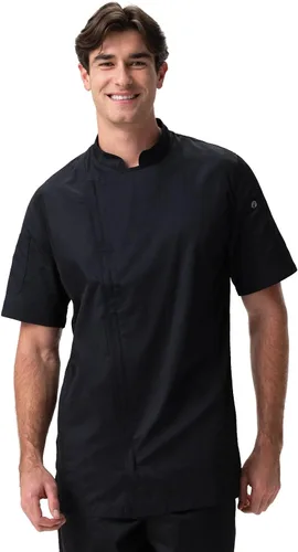 Vista 16 de Chef Works Springfield - Abrigo de chef para hombre Negro