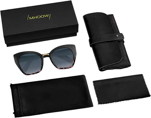 Vista 7 de MHOOW Gafas de sol de gran tamaño ojo de gato para mujer 2023 Rosado