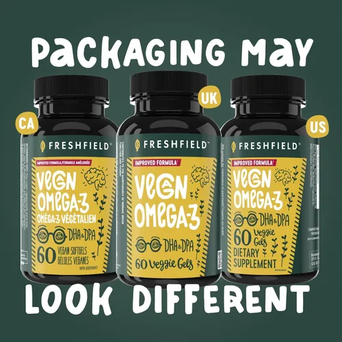 Vista 9 de Freshfield Suplemento vegano Omega 3, aceite de algas a base de plantas DHA
