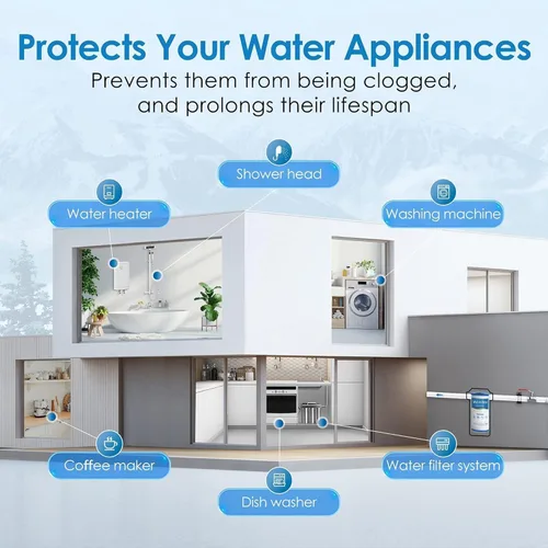 Vista 7 de Waterdrop AP810 - Filtro de agua de repuesto para toda la casa para 3M® Aqua-Pure AP810, AP801, AP811, Whirlpool® WHKF-GD25BB, WHKF-DWHBB, 10 x 4.5