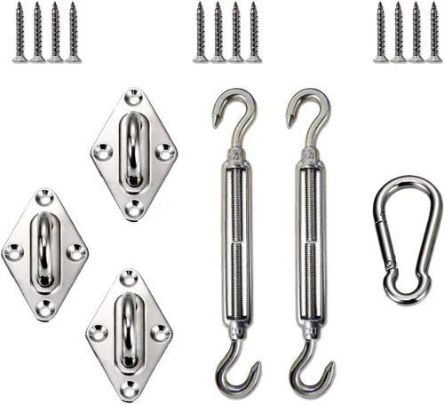 Vista 9 de E&K Sunrise - Abrazadera de anillo en D de 3 pulgadas de diámetro para toldo, accesorios de poste de vela, postes de soporte de toldo