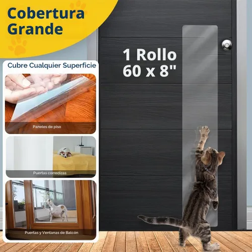 Vista 6 de PROTECTO Protector de puerta contra arañazos de perros con cuchillo