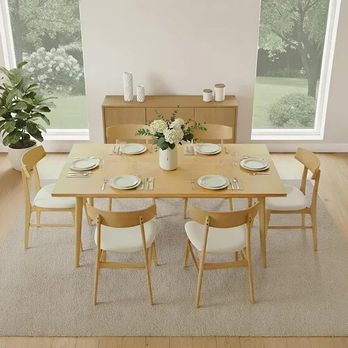 Vista 26 de KISLOT - Juego de 2 sillas de comedor de madera, sillas de cocina tapizadas, originales
