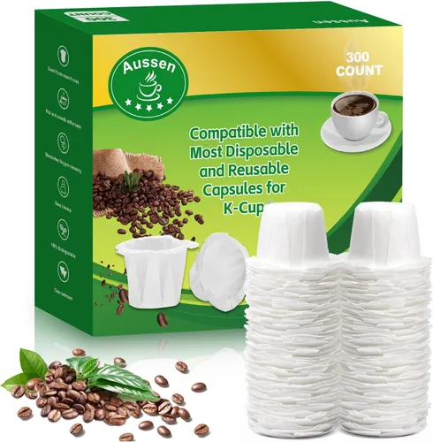 Vista 11 de Aussen Filtros de papel desechables para café, reemplazo para filtros Keurig, compatible con todos los filtros de una sola porción de Keurig