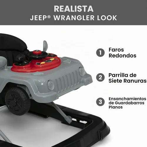 Vista 7 de Andador de actividades Jeep Wrangler de Delta Children, color gris