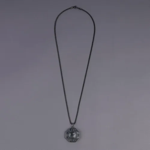 Vista 3 de COAI - Collar con colgante de ocho diagramas de obsidiana