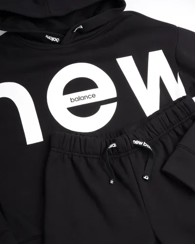 Vista 3 de New Balance Conjunto deportivo de 2 piezas para niña, sudadera y pantalones deportivos de forro polar activo - Conjunto de pantalones deportivos