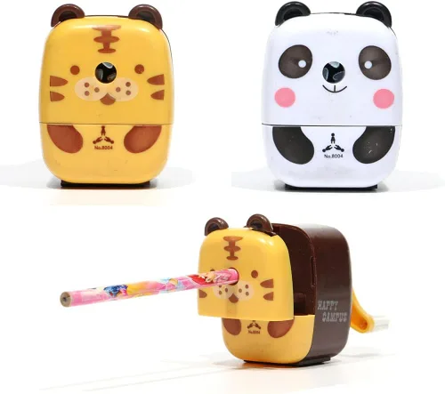 Vista 4 de Sacapuntas creativo, sacapuntas manual, sacapuntas para niños, sacapuntas para panda
