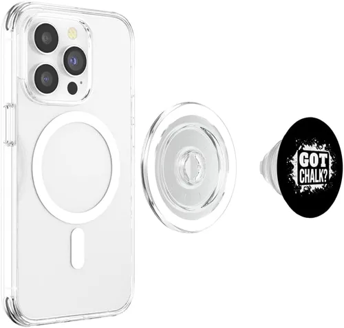 Vista 4 de Funny Rock Climbing Bouldering Weightlifter Got Chalk? Gym PopSockets MagSafe PopGrip for iPhone