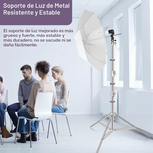 Vista 3 de EMART Soporte de luz de acero inoxidable de 9.2 pies/9.2 ft / 2.8m