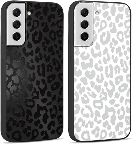 Vista 46 de Pack de 2 fundas con estampado de guepardo para Samsung Galaxy A03s 4G de 6.5", fundas de diseño de patrón de leopardo de lujo, de silicona suave