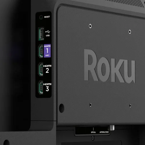 Vista 8 de Roku Paquete de Smart TV Full HD de 32 pulgadas, pantalla LED de 1080p, audio Dolby, funciona con Alexa, control remoto de voz, modo Bluetooth
