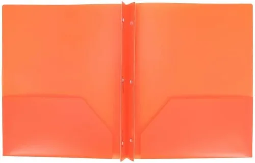 Vista 2 de Carpeta de plástico tamaño carta con bolsillos y 3 puntas de metal (negro)