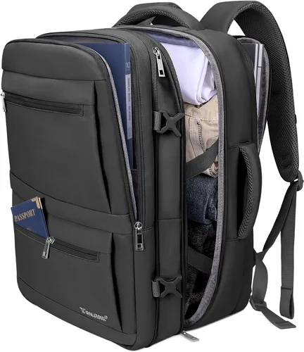 Vista 17 de BALEINE Mochila de Viaje para Mujeres y Hombres, Mochila Grande y Resistente de Equipaje de Mano para Laptop, Regalos para Negocios, Casual, Fin
