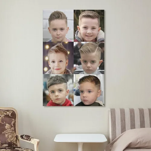 Vista 7 de Póster de guía de peluquería para niños, arte de pared, lienzo, decoración de pared, decoración del hogar, sala de estar, estética, 12 x 18 pulgadas
