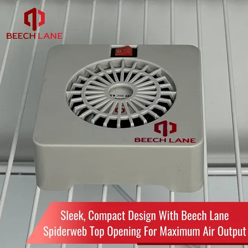 Vista 5 de Beech Lane Ventilador de refrigerador RV de 12 V, conexión por cable que proporciona energía constante, sin baterías, más salida de aire que