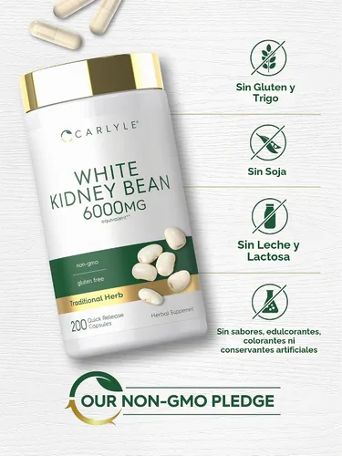 Vista 5 de Carlyle Frijol blanco 200 unidades Extracto sin OMG y sin gluten