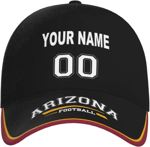 Vista 2 de Cap Custom Football Hats with Any Name and Number Personalized Gifts for Men Women Football Sports Fans