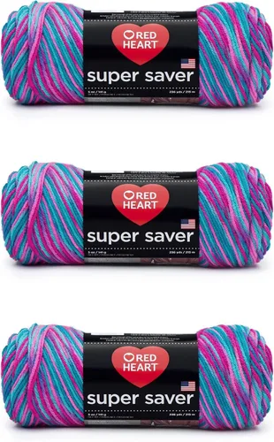 Vista 197 de Red Heart Hilo Super Saver, paquete de 3, estampado artístico, 3 unidades Estampado De Artista