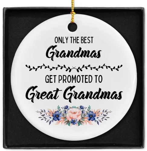 Vista 9 de Only The Best Friends Get Promoted to Auntie - Adornos de cerámica para mujeres, regalo para mujeres, anuncio de bebé, árbol de Navidad, adornos