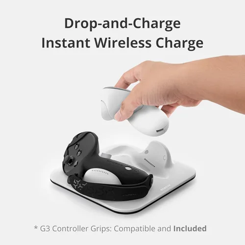 Vista 2 de BOBOVR CD3 Controlador Combo de Carga Inalámbrica, Soporte de Carga con Empuñadura G3, Compatible con Controlador Quest 3/3S