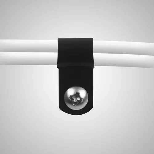 Vista 3 de VIPMOON 100 abrazaderas de cable tipo R de 1/2 pulgada, clips de plástico de nailon con tornillos, sujetadores de cable de montaje para gestión