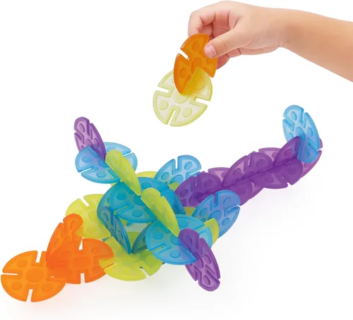 Vista 7 de Guidecraft Interlox Discs - Juego de 96 piezas: juguete de aprendizaje y construcción STEM para niños, juego de construcción creativo y educativo