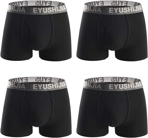 Vista 4 de Calzoncillos tipo bóxer de fibra bambú para hombre (4 unidades)