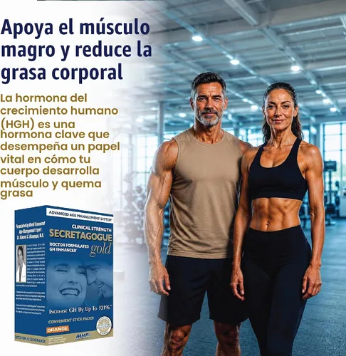 Vista 5 de Secretagogue Gold Anti-Envejecimiento Natural HGH Suplemento de Apoyo - Complejo de Aminoácidos, Rejuvinate la Piel y el Tono Muscular