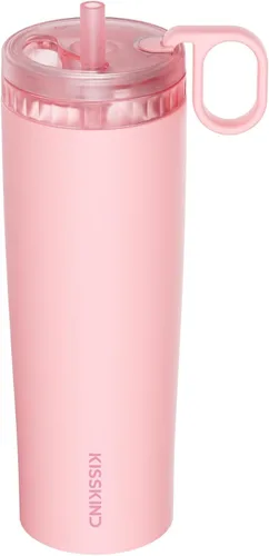 Vista 19 de KISSKIND Vaso de café helado a prueba de fugas de 20 onzas, taza aislada Espresso de medianoche