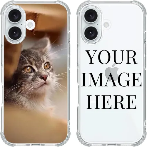 Vista 9 de Funda de teléfono con foto personalizada para iPhone 14 de 6.1 pulgadas, funda de TPU suave personalizada con absorción de golpes para iPhone 14