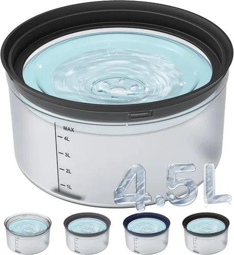 Vista 10 de Decflow Tazón de agua para perros de 1.2 galones, sin derrames, 4.5L de gran capacidad, cuencos para perros a prueba de derrames con disco flotante
