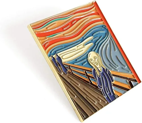Vista 2 de Pinsanity The Scream by Edvard Munch - Pin de solapa esmaltado, Metal Latón, No es una piedra preciosa