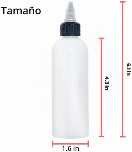 Vista 6 de Meirrnyyu 20 piezas de botellas de plástico para condimentos de 4 oz con tapas de rosca, botella de salsa con tapa despachadora, botellas