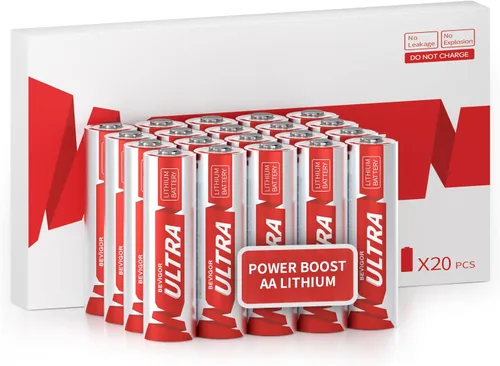 Vista 12 de BEVIGOR Paquete de 4 baterías AA de litio de larga duración, 1.5 V, 3000 mAh, baterías de litio de 20 años de vida útil, no recargables