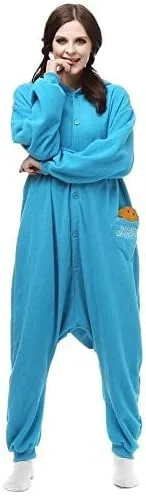 Vista 2 de ROYAL WIND Pijama unisex para adultos, disfraz de Halloween para mujeres, hombres y adolescentes, color azul
