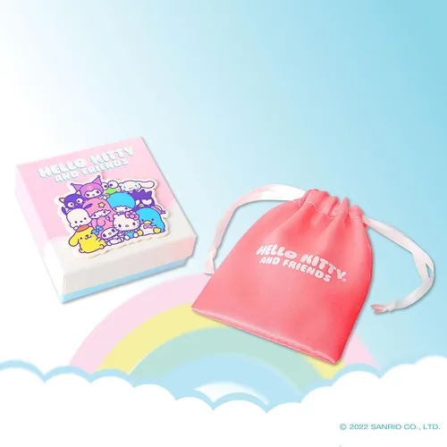 Vista 5 de Sanrio - Aretes Kuromi de Hello Kitty and Friends para mujer, chapados en plata y esmaltados, con licencia oficial, Latón, No es una piedra preciosa